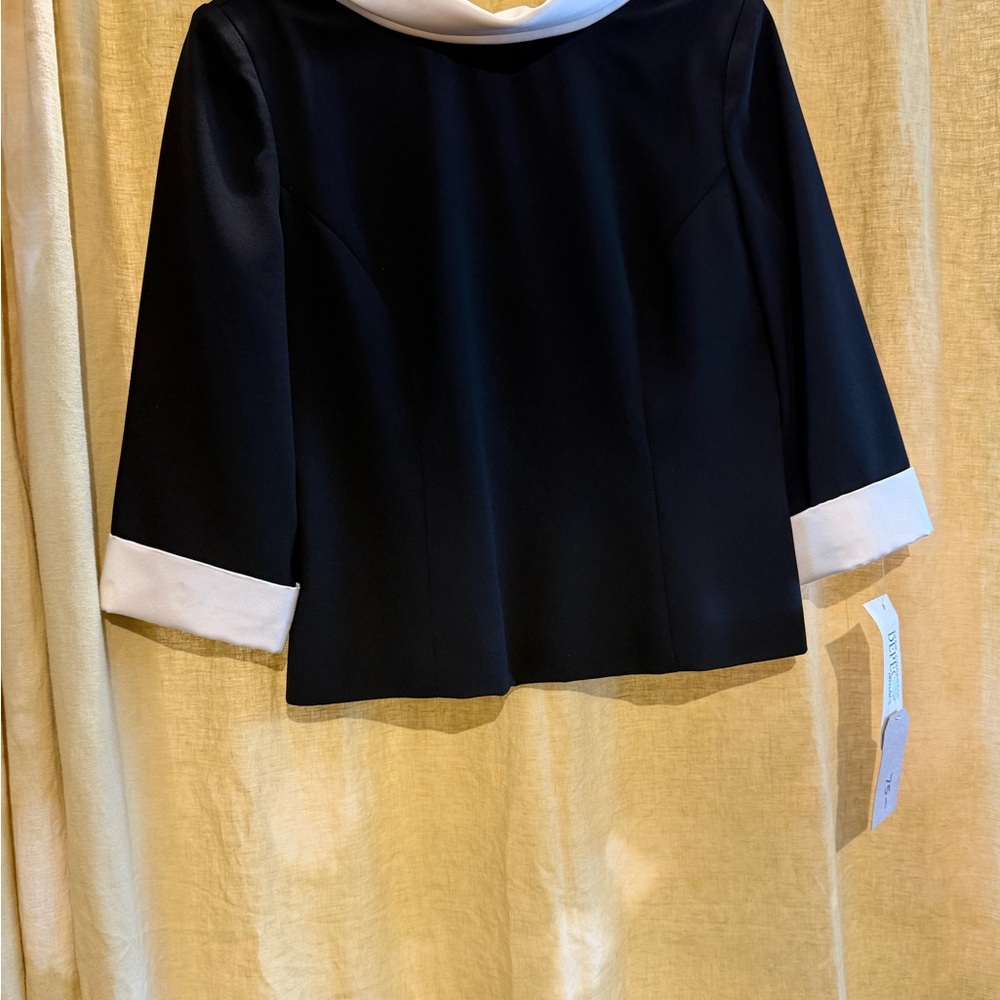 Elegant Black and White Women's Blouse